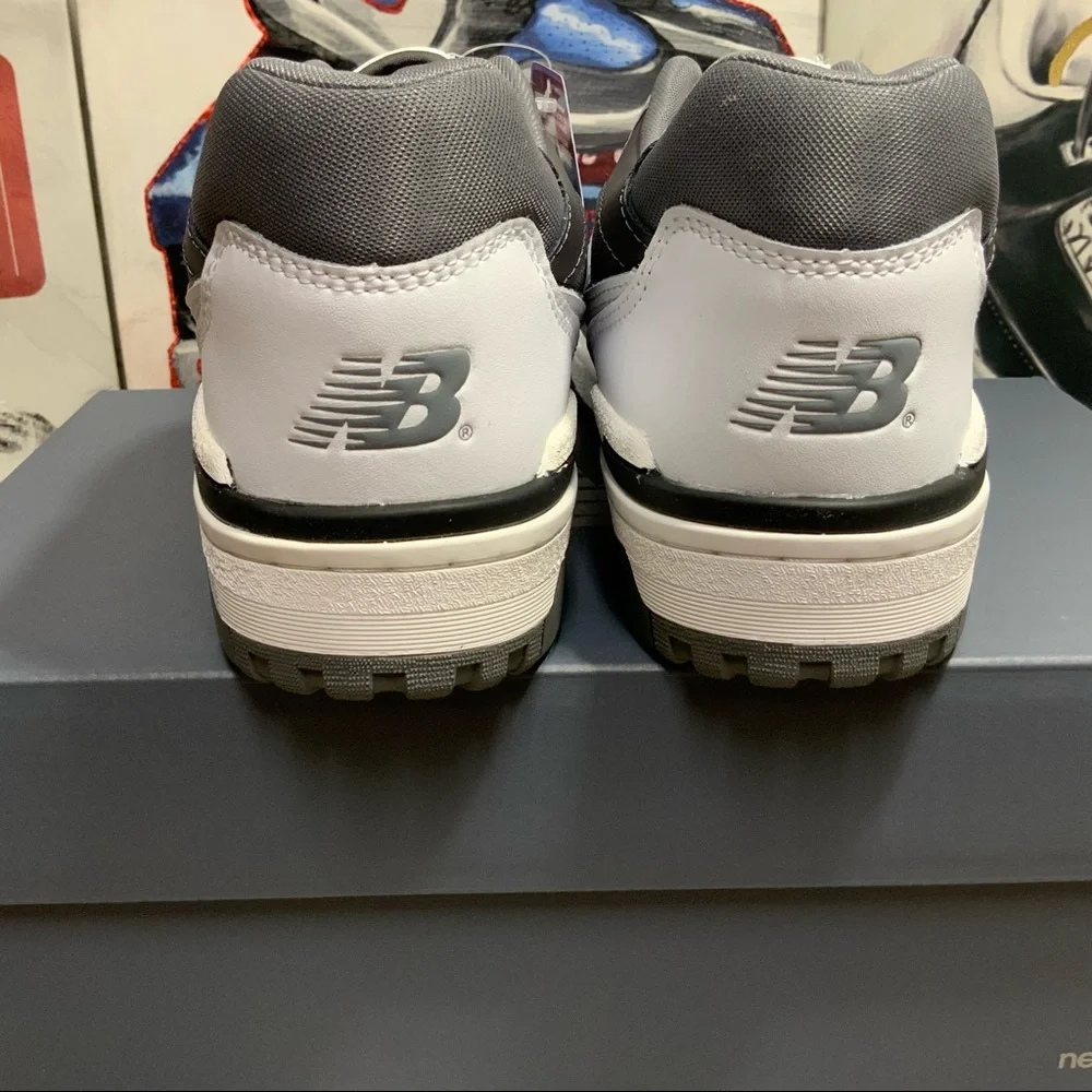 New Balance 550 White Castlerock Gray (BB550WTG) Mens Size 10.5